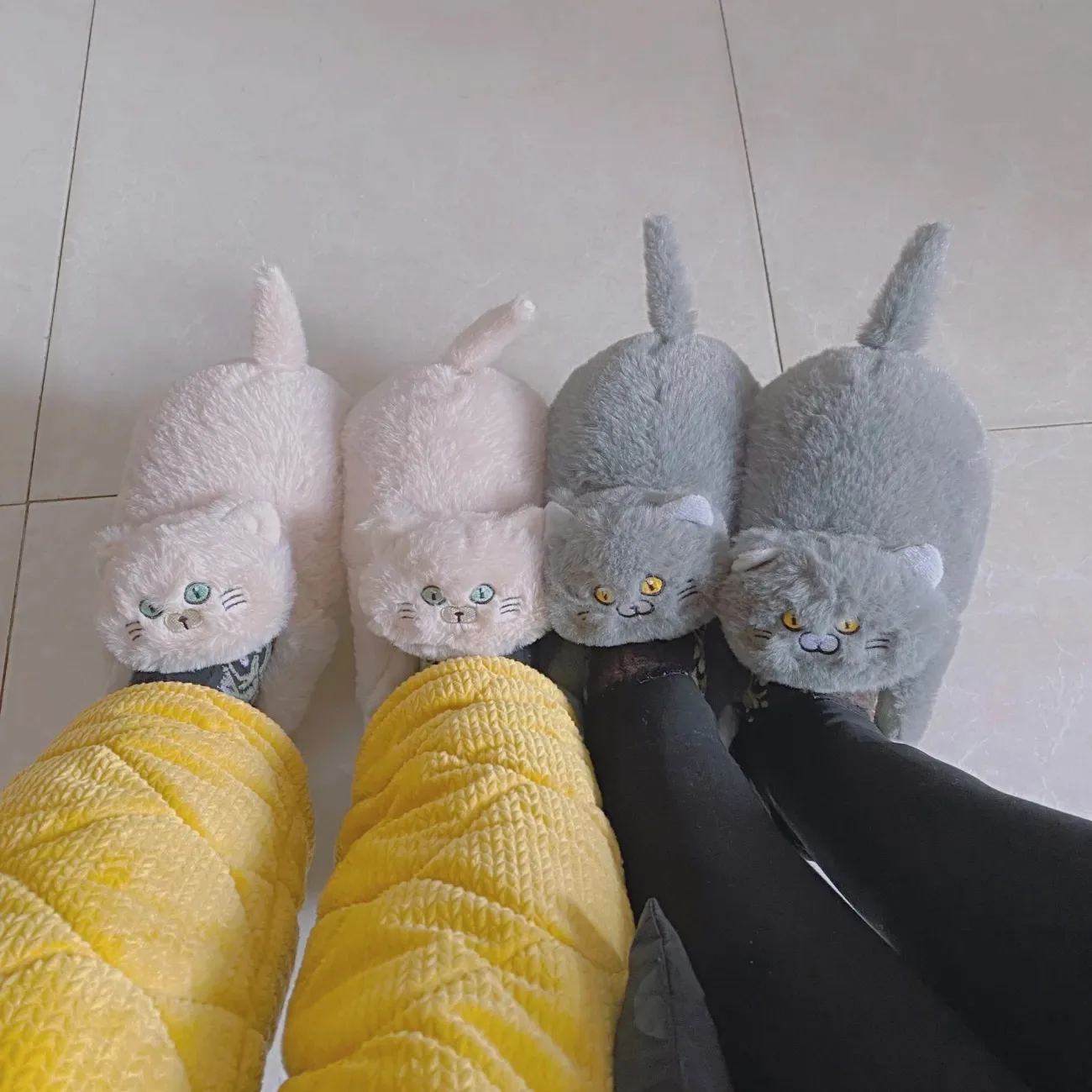 Cosy Cute British Shorthair Cat Slippers For Women Men Who Loves Kitty Indoor Fluffy Plush Home Shoes Fur Slides Mules Slippers