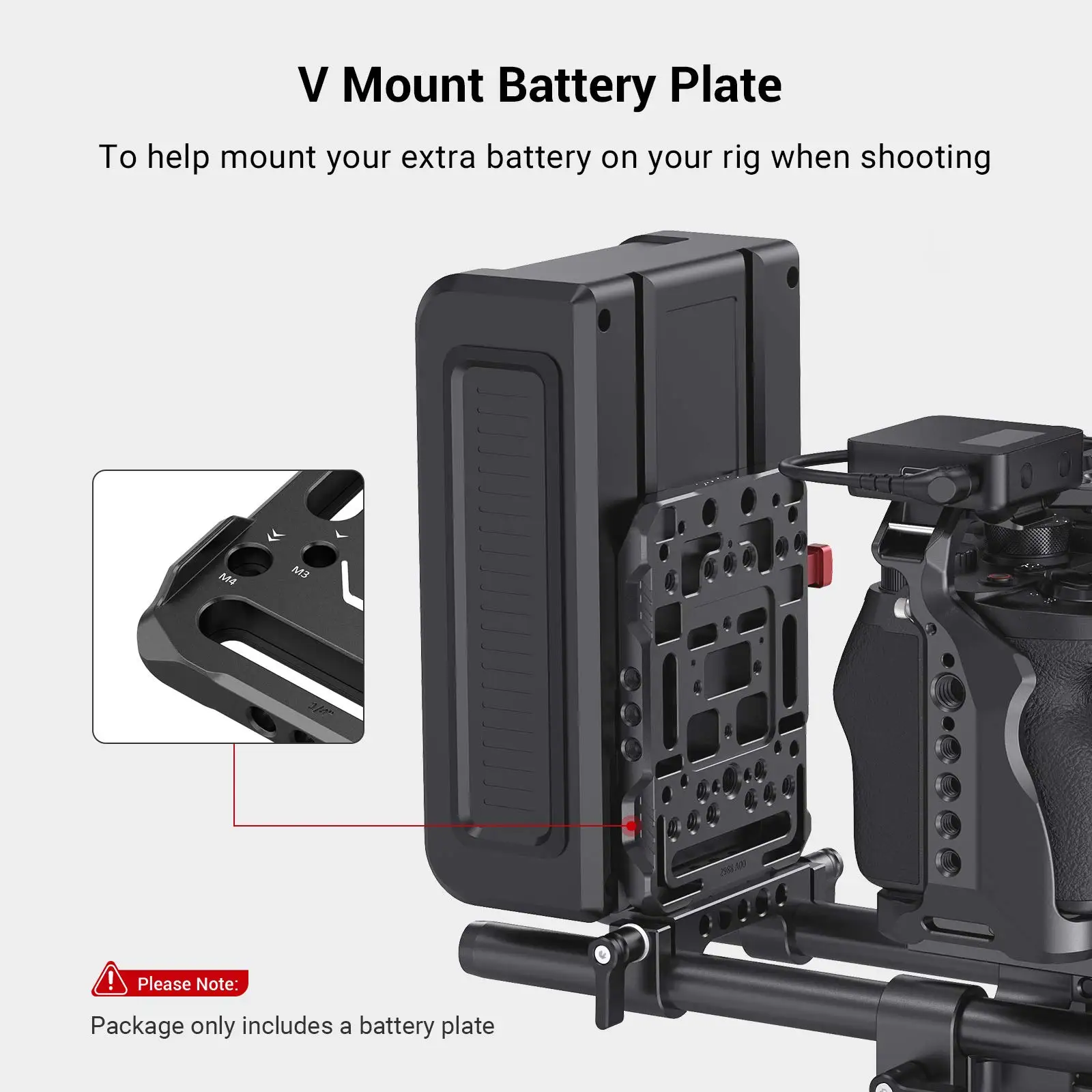 SmallRig V-LOCK Mount Battery Plate Quick Release Plate With Crab-Shaped Clamp For Sony A73 Universal Camera Accessories 2988