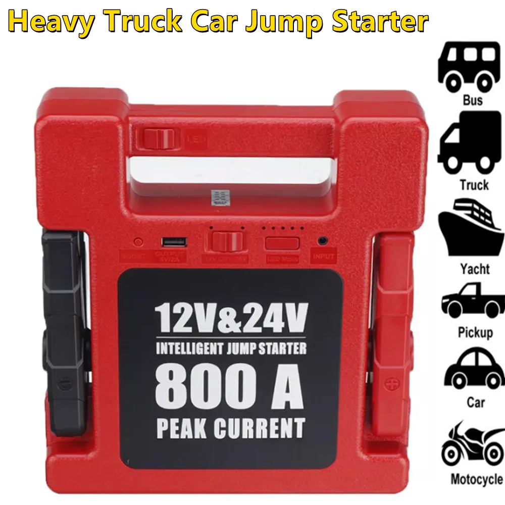 Car Jump Starter 12V-24V Power Bank Jump Starter Cable Car Starter Auto Buster Car Emergency Booster Battery