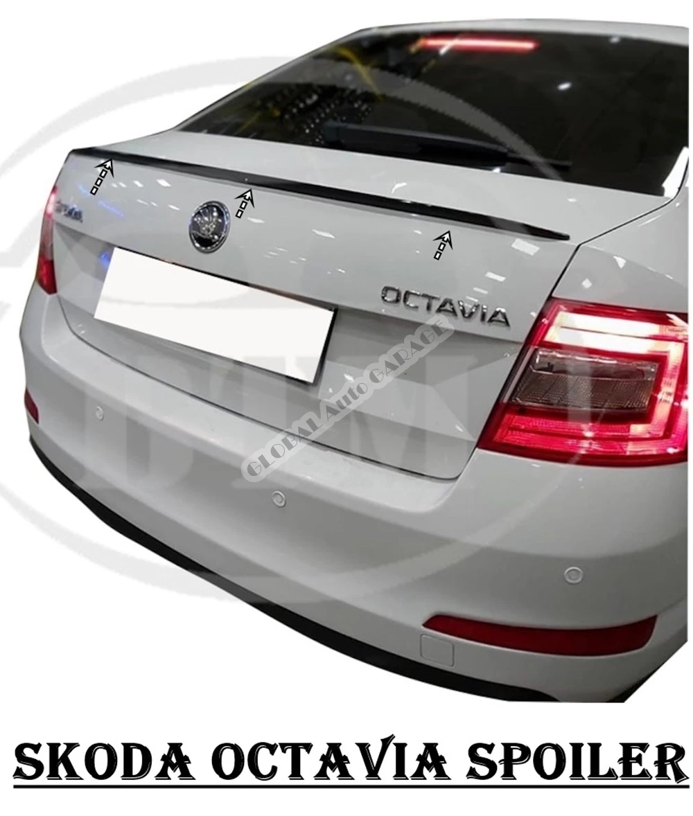 For SKODA OCTAVIA Spoiler 2004-2021 Auto Accessory Universal Spoilers Car Antenna For Car Styling Sill Diffüser