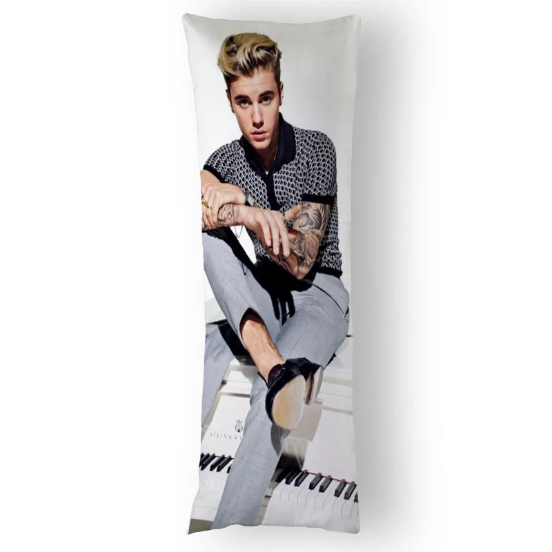 Justin Bieber Dakimakura Hugging Body Pillow Case DIY Custom Throw Cushion Pillow Cover 7 Sizes 50X150cm Two Sides