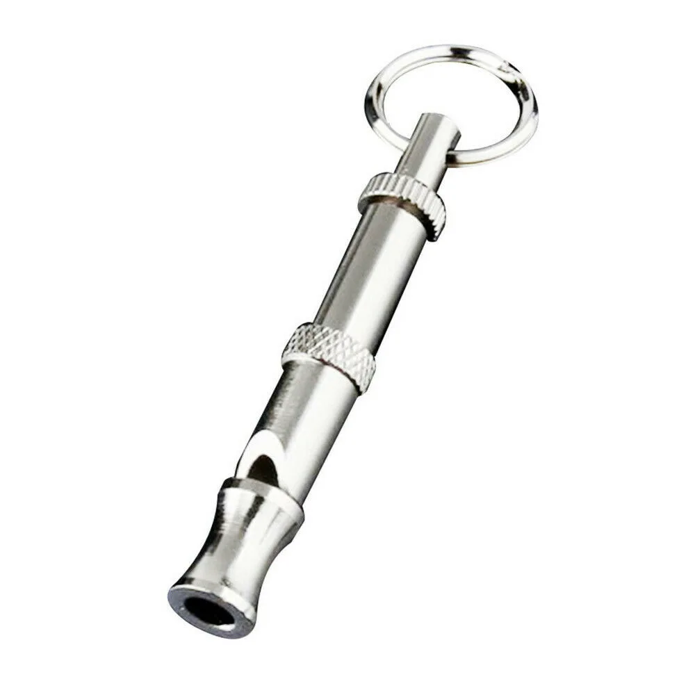 100 Pcs Mini Dog Whistle Puppy Training Ultrasonic Pitch Sound Adjustable Key Chain