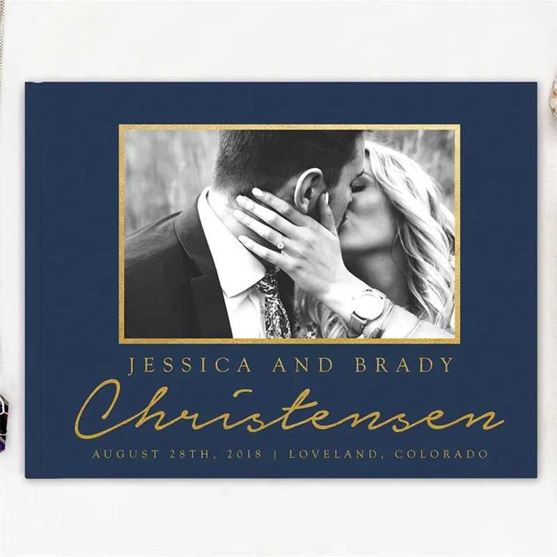 Personalized Guest Book with photo Modern wedding guestbook Guest Book Wedding Custom Insta guest book White wedding album