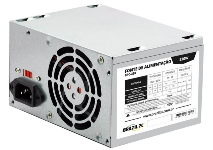 Fonte ATX 230w Real Brazil PC Bpc-230v1.2 - 110/220V 24p - Desktop