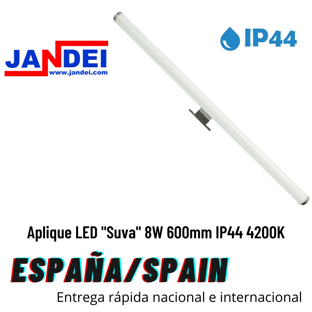 Jandei LED applique SUVA 8W 600mm IP44 4200K bathroom wall lamp led lights for mirror wall lighting bathroom led light