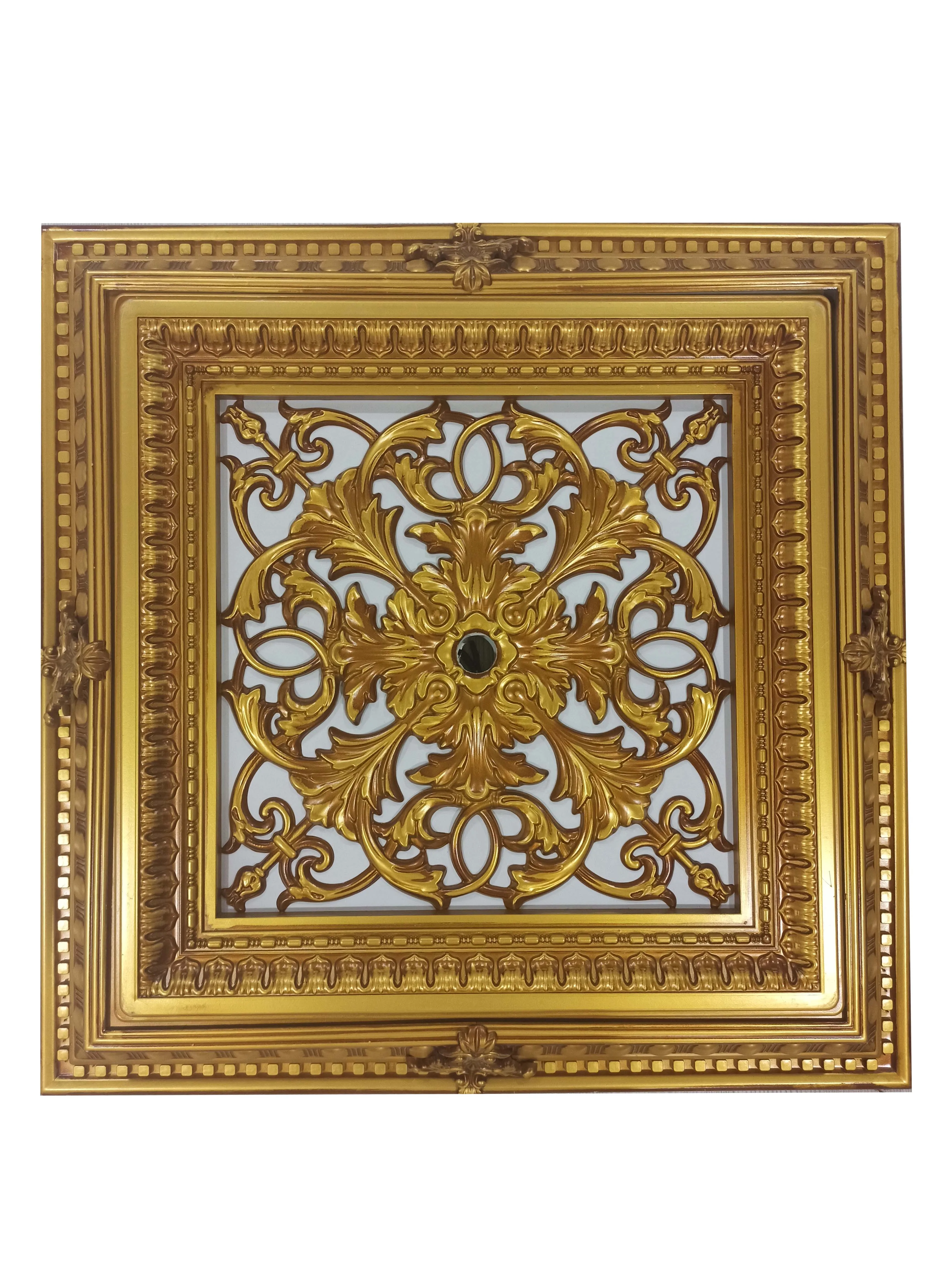 DECOGOLD Decorative Square Design Ceiling Medallion  For Chandelier 72x72cm