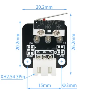 Dễ dàng sử dụng các phụ kiện máy in 3D cho CR-10 Ender 3 Micro Giới hạn chuyển đổi 3Pin N/ON/C từ đầu đường trung tâm PWB X/Y/Z. 11 Khóa kết thúc chính bán hàng CNC - №7