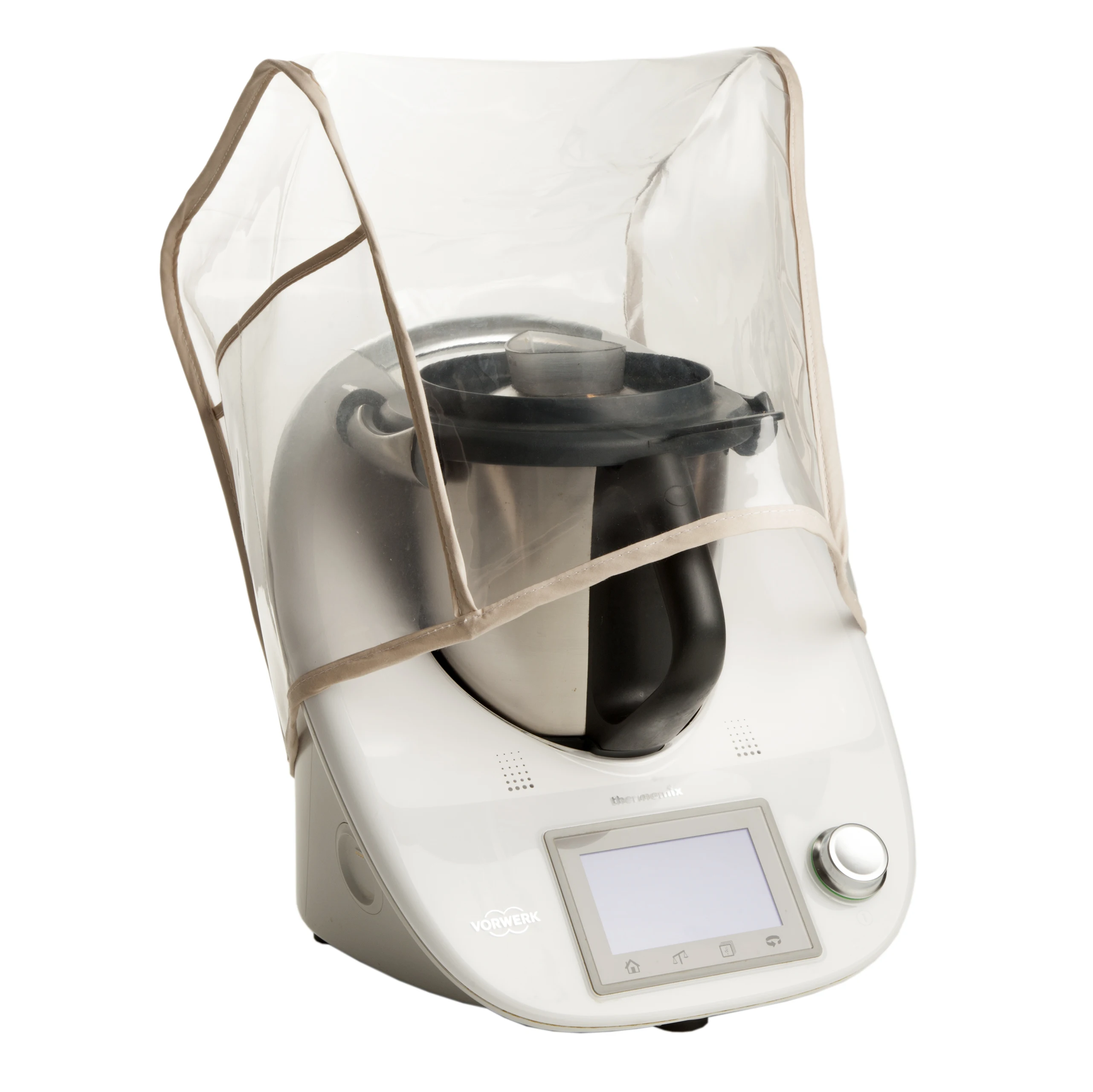 FUNDA DE PROTECCION ANTIMANCHAS PARA THERMOMIX TM6 TM5 TM31. Mod transparente beige