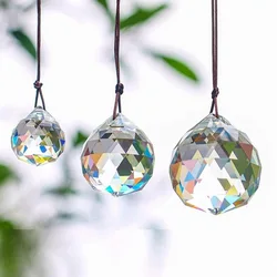 Camal 1Pcs Clear 50Mm Crystal Drop Hanger W/Achthoekige Bead Garland Lamp Verlichting Kroonluchter Prism Deel Opknoping home Decoratie