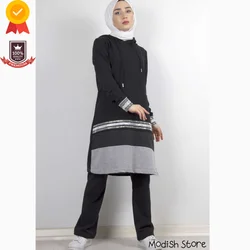 Conjunto de chándal musulmán para mujer, ropa islámica turca, caftán de Dubái, Abaya marroquí, otoño e invierno, nueva temporada