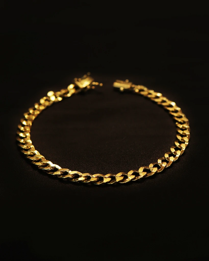 ELO JUNTINHO 6MM Identical to 18K Gold Old Coin Bracelet (Eternal Guarantee in Color) Does not peel, does not darken