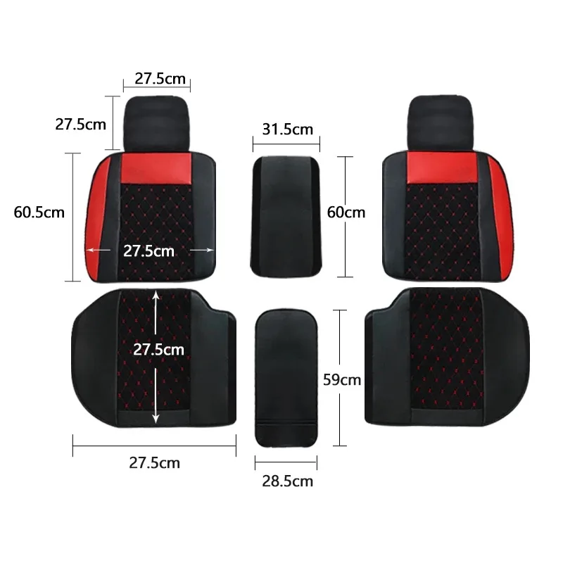 AUTOROWN Leather Car Seat Cover for 5/7 seat Car Rear Seat Red Black Beige Automotive Interior Accessories Basic Function