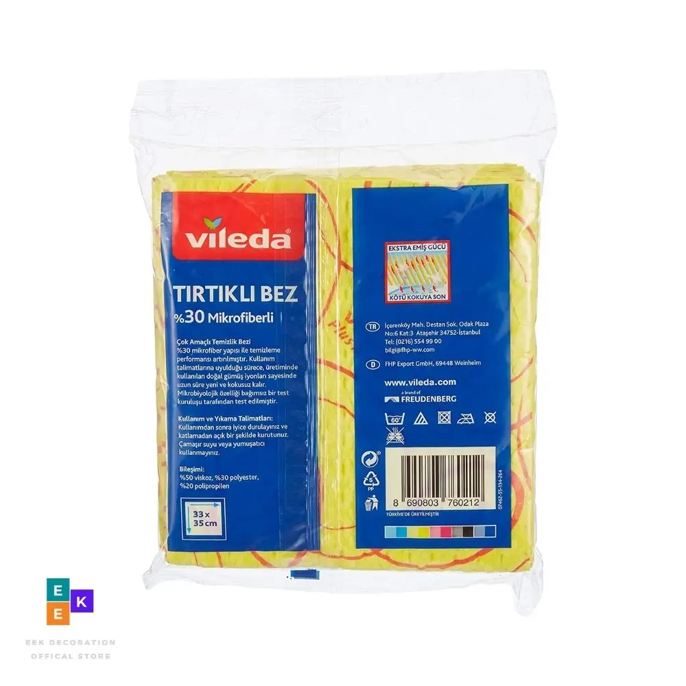 Vileda Cleaning Cloth, Novolon, Dirt-removing pockets, 4+1 Advantage Package