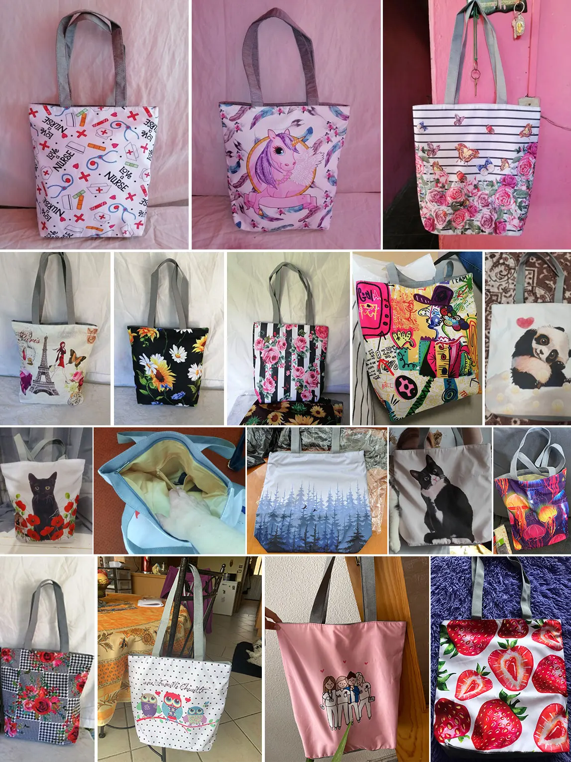 Hoge Capaciteit Dieren Design Tassen Vrouwen Tas Zwarte Kat Print Shopper Tas Handtas Kantoor Herbruikbare Casual Schoudertassen Dropshipping