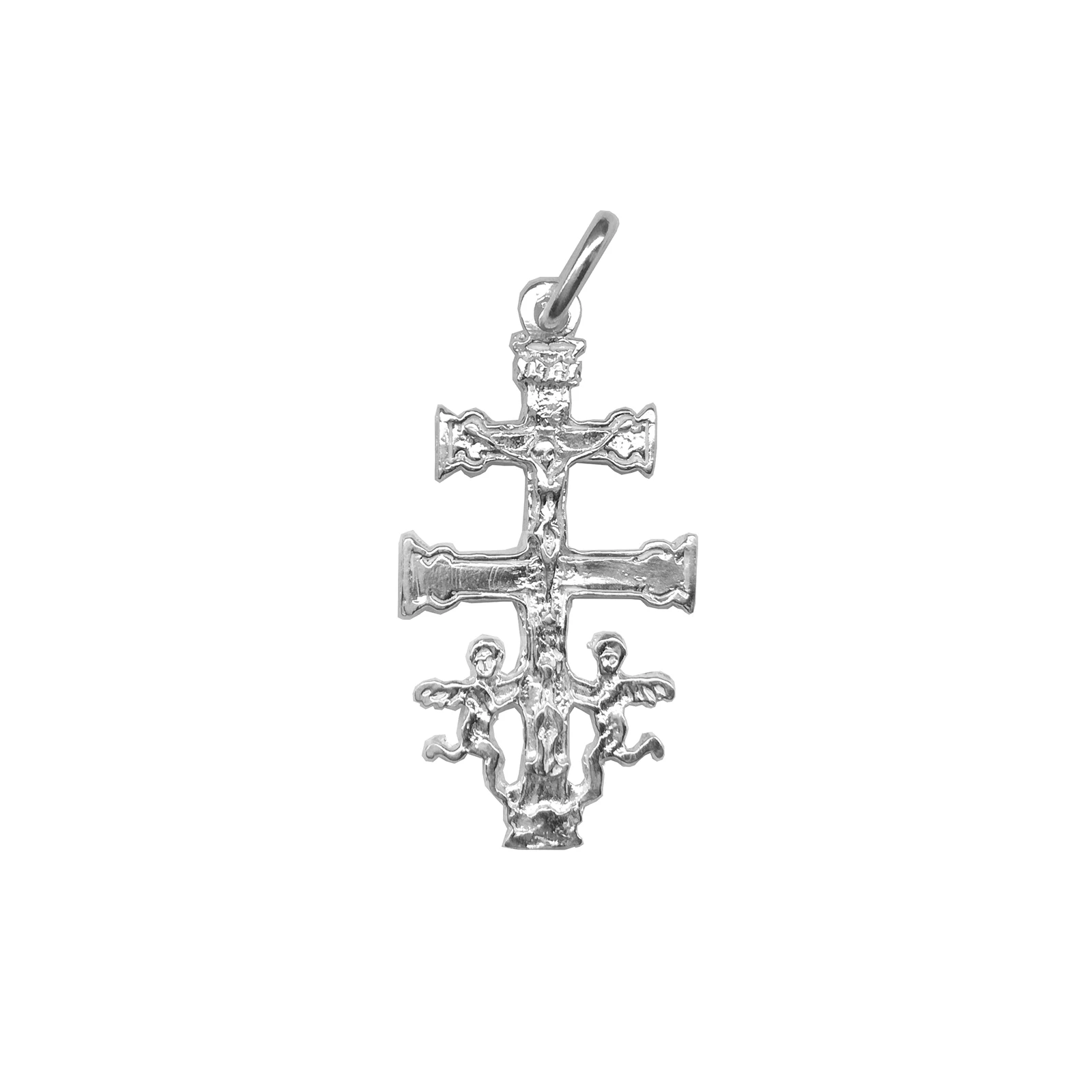 Caravaca cross in sterling silver 925m. Angels. 2,6 cm. Manufactured and shipped from Caravaca. Unisex. Ideal for gift