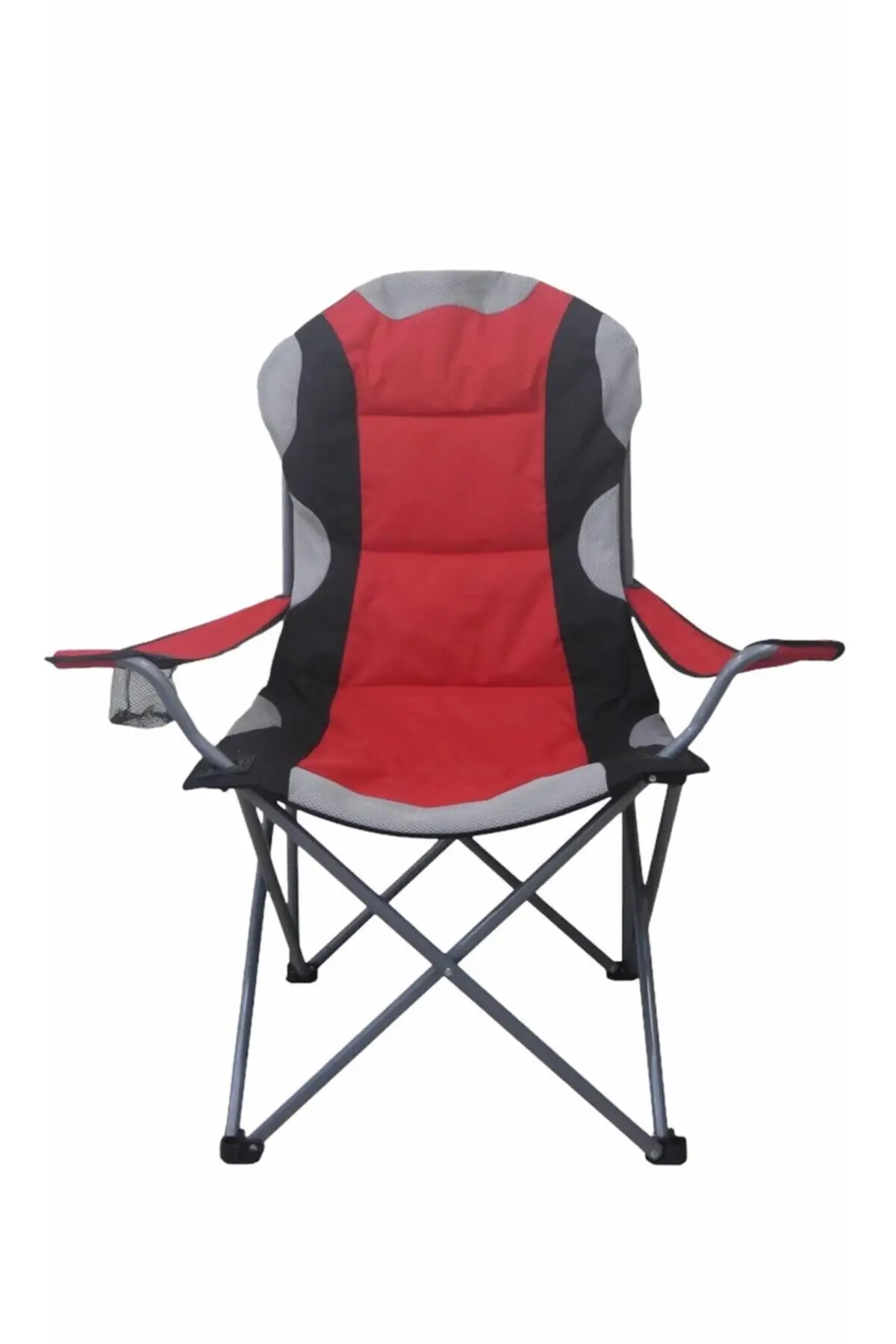 Big Camping Garden Beach Chair Foldable Big Size Thick Metal Stainless 130 Kg Capacity Blue And Red Color