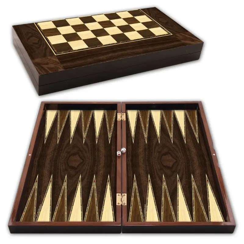 

Walnut Wooden Backgammon Set Large Medium Small Size Trendy Family Board Games Very Special Gift Woman Man New Home Best Quality