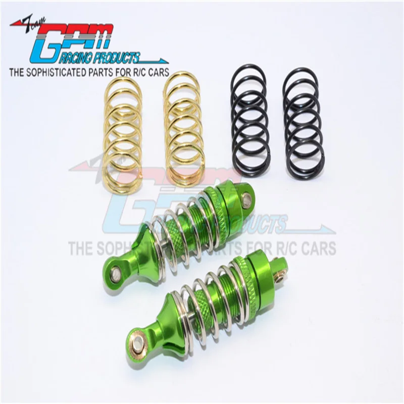 GPM ALLOY FRONT/REAR ADJUSTABLE SPRING DAMPER-1PR SET FOR TRAXXAS 1/16 MINI E-REVO MINI SLASH  MINI SUMMIT Upgrade