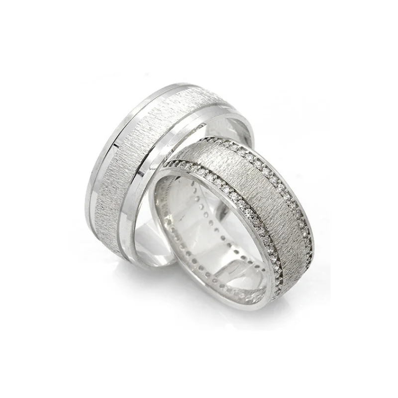 

Couple Wedding Ring Sterling Silver 925 Woman And Man Luxury Jewelry Bands Fashion Engagement Anniversary Ancient Greek Model