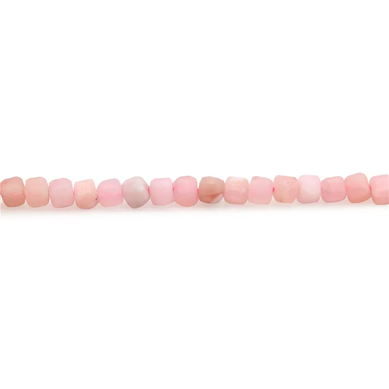 Pink Opal Beads Strand Faceted Cube Shape 2/5mm Natural Stone For Jewelry Making Material Craft DIY Bracelet Necklace Earrings