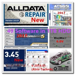 Alldata 2023 Hot Sale repair All Data Software Mit../Chell Auto...Data ATSG Vivid Workshop Atris Elsawin 49 software in 1TB HDD