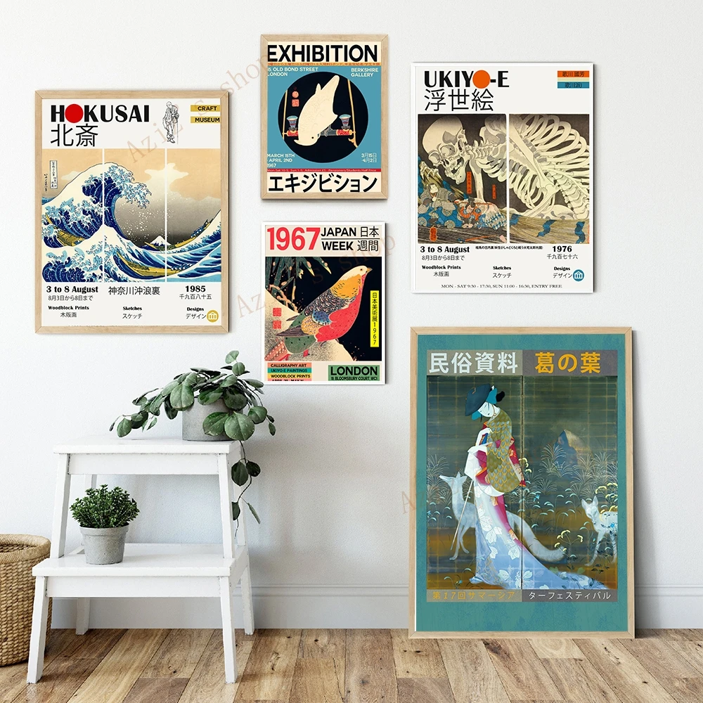 Japanese Art Exhibition Prints Kanagawa River Ukiyokai Canvas Painting Art and Wisdom Art Exhibition Posters Modern Home Decor