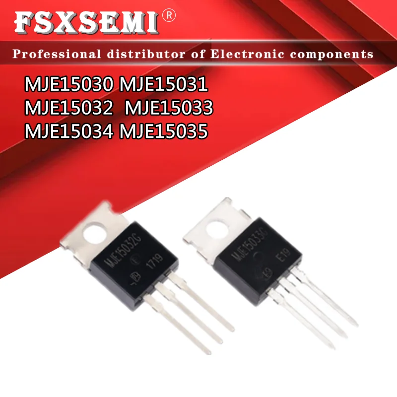 

10 шт. 5 пар (5 шт MJE15033G + 5 шт MJE15032G ) ( MJE15034G + MJE15035G ) ( MJE15030G + MJE15031G )TO-220 MJE15033 MJE15032