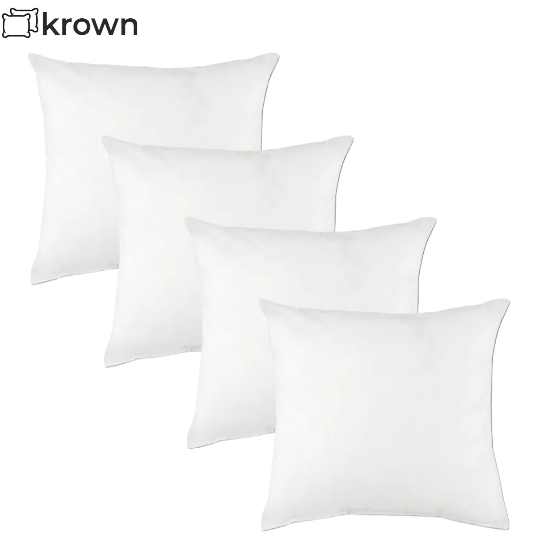 KROWN-30x50/40x40/40x60/45x45/50x50/50x70/60x60cm, sofa Bed Cushion Filling, High Volume Silicone Hollow Fiber, Soft and Non-Deformable, Hypoallergenic, 1/2/4/6 Piece Set