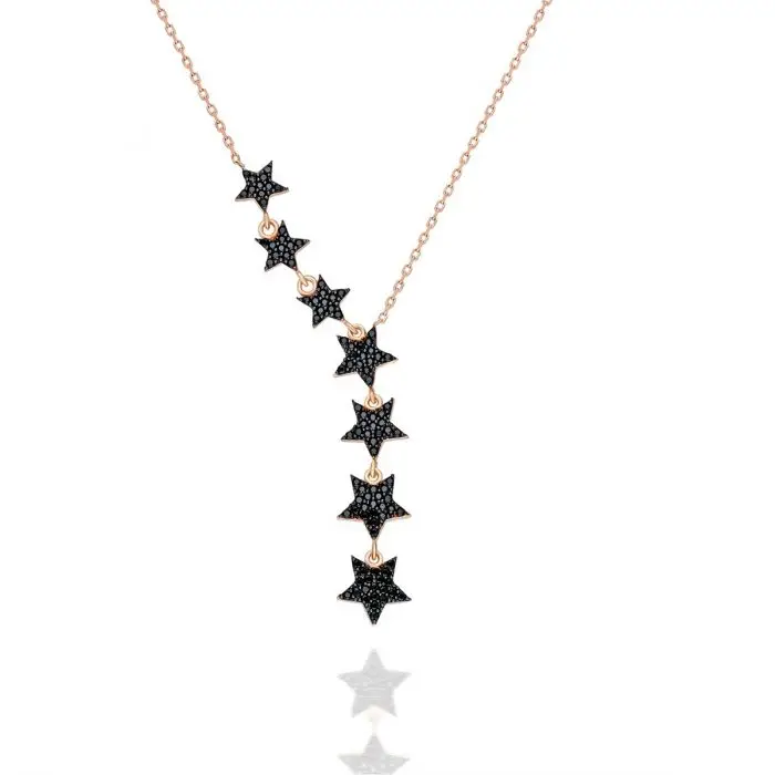 Zircone 925 Sterling Silver Star Setting Girl Necklace With Gold Plate Options High Quality Jewelry Gift Men Women