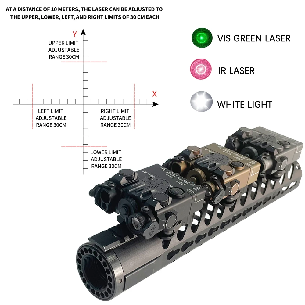 Imagem -02 - Visão Completa do Laser do Verde do Metal Dbal-a2 Visível ir Feixe Duplo Que Mira Peq15a Infravermelho Luz de Airsoft Avanço 2