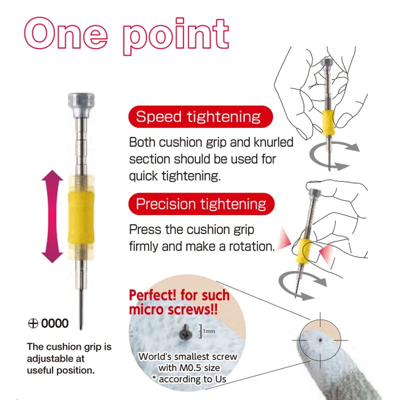 VESSEL Precision Screwdriver Set for Laptop, Drone, Cell Phone, Camera, Watch Repairing TD Series