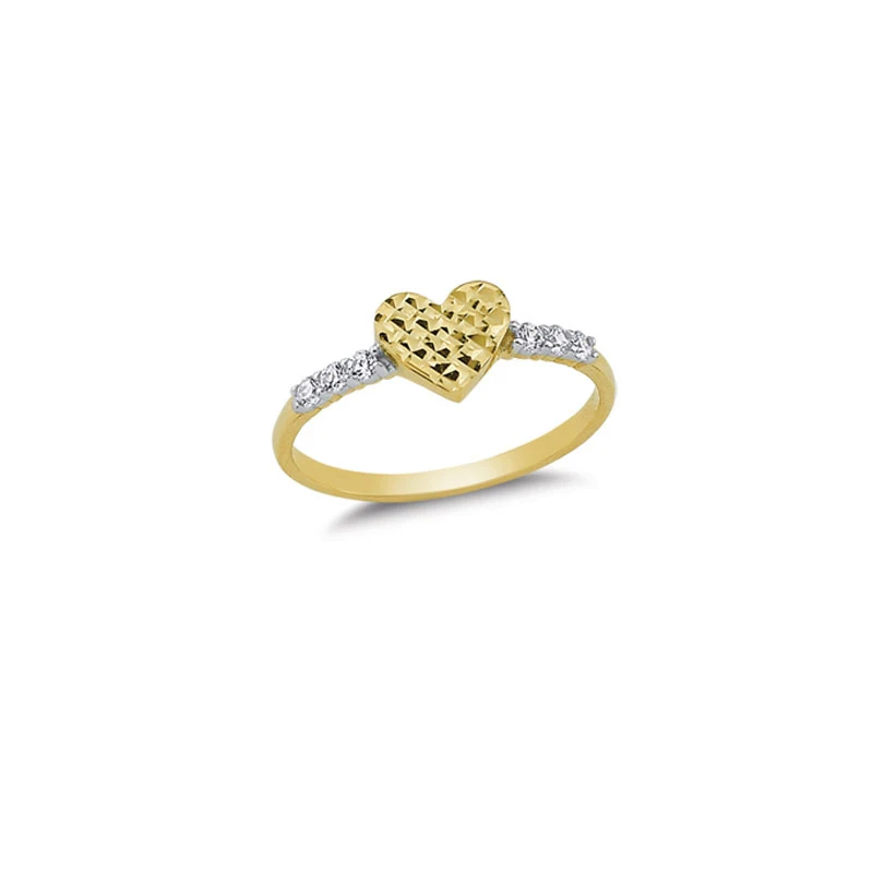 14K Solid Gold Love Ring for Women