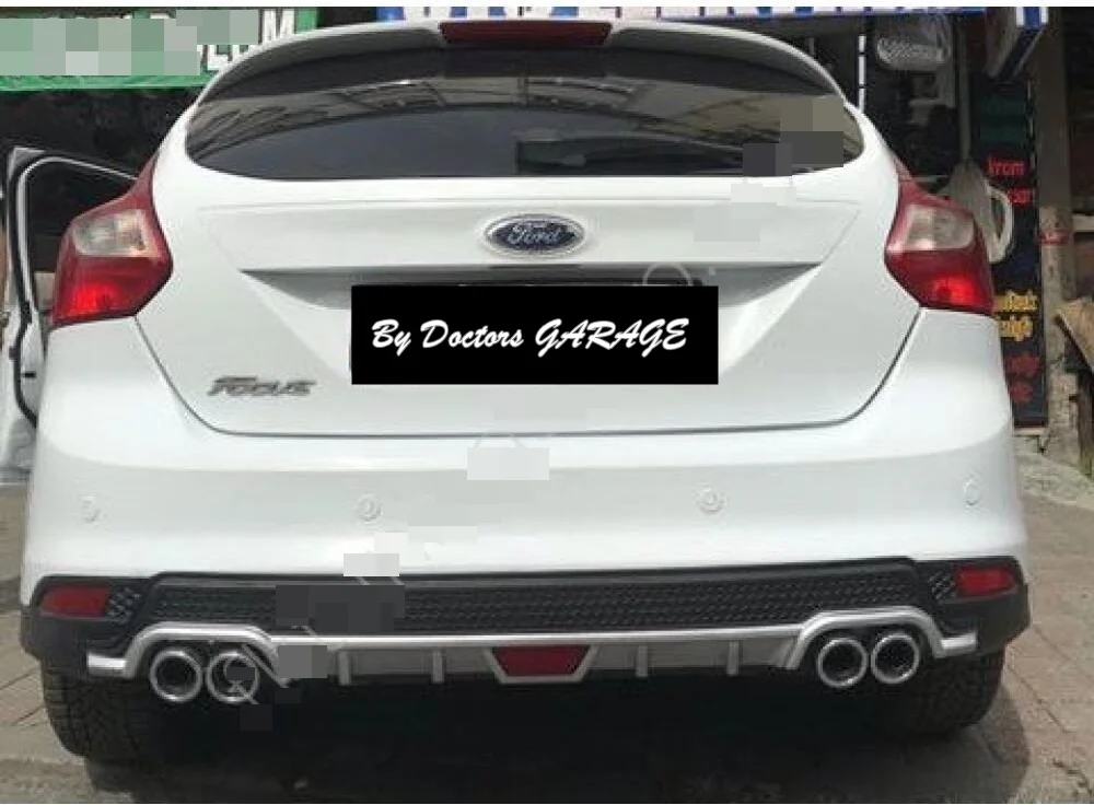 

Ford Focus Hatchback Sedan Model Fake Exhaust Diffuser Car Accessory Unıversal Compatible Rear Bumper Attachment Flexible