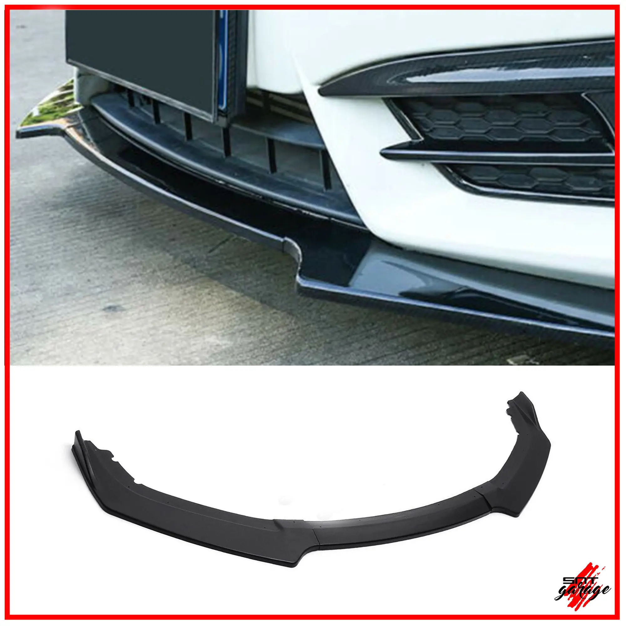 Honda Civic FC5 2016 2017 2018 2019 2020 Universal Front Bumper Attachment Splitter Diffuser Lip Body Kit Auto Car Accessory