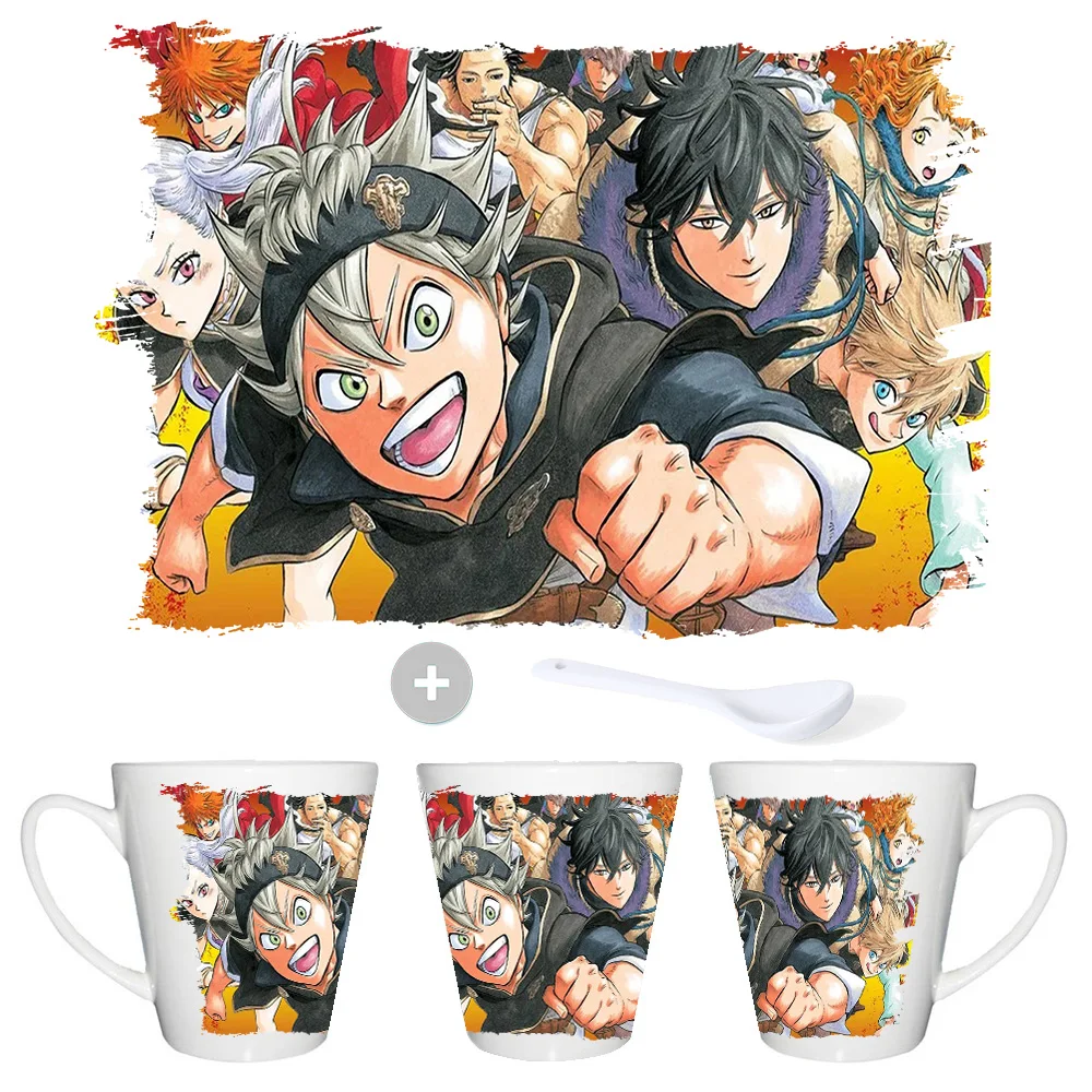 CUP TAPER BLACK CLOVER conic mug