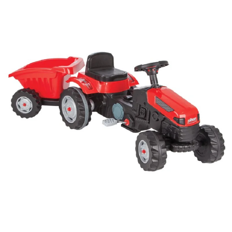 TOY TRACTOR FOR CHILDREN - MOVING DAMPER - ADJUSTABLE SEAT - CHAIN PEDAL - 3+YEARS - AIR HORN