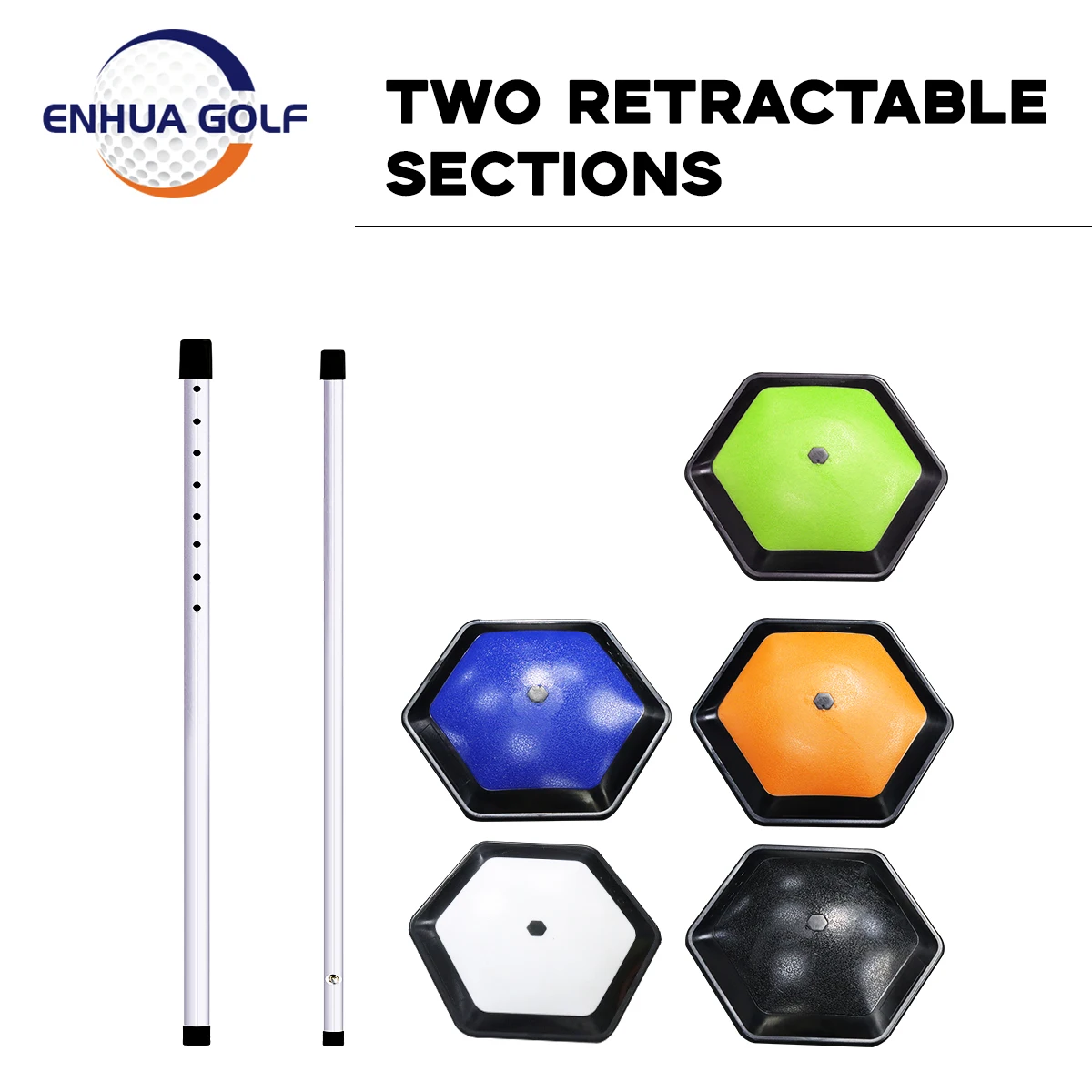 Golf 20\'\' 2-Sections Golf Travel Bag Support System Anti-Impact Support Cover and Aluminum Alloy Rod Stick Excellent Durability