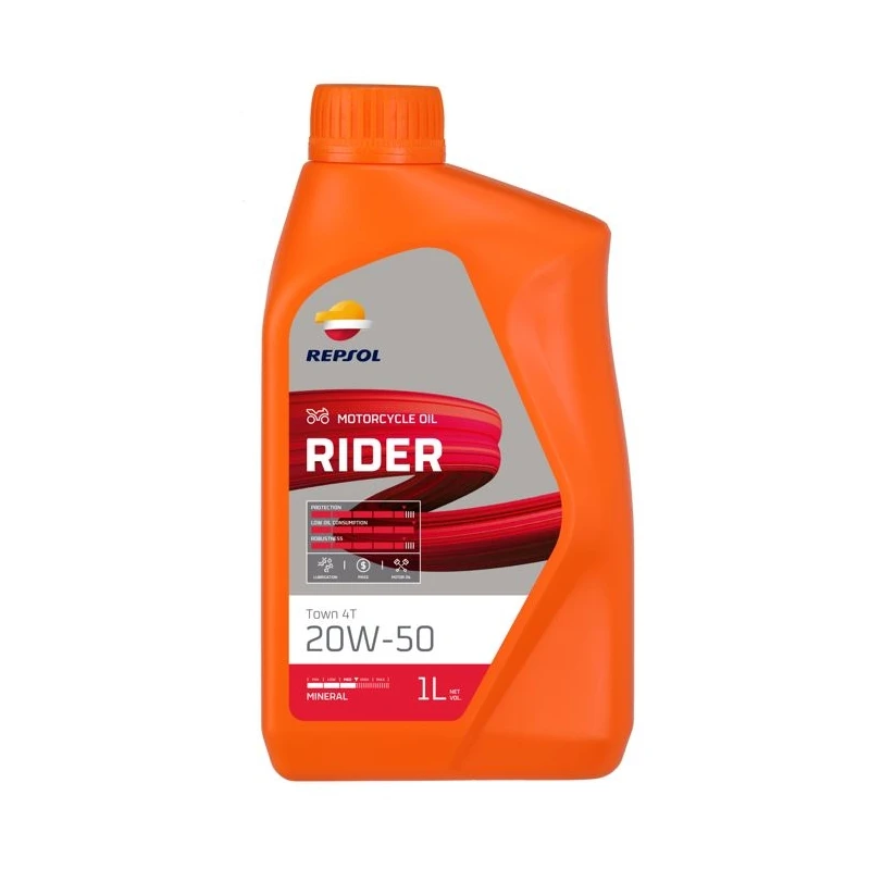 Repsol RPP2130THC-oil Motor Mineral Rider 4t 20w50 1l. Motorcycle. Oil for motorcycle