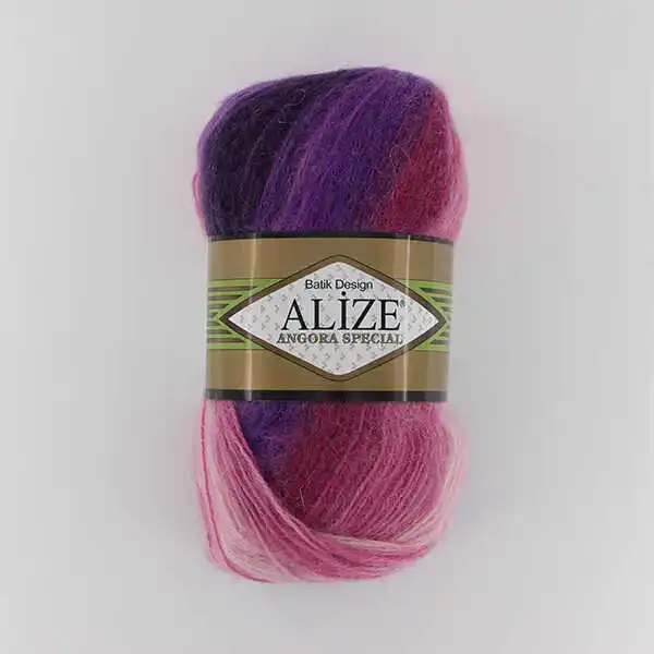 Patterned Mohair Hand Knitted Yarn - 11 Color Options 550 Meters(100gr) Ball - Alize Angora Special Batik Design - Hobby - Crochet yarn- Warm -