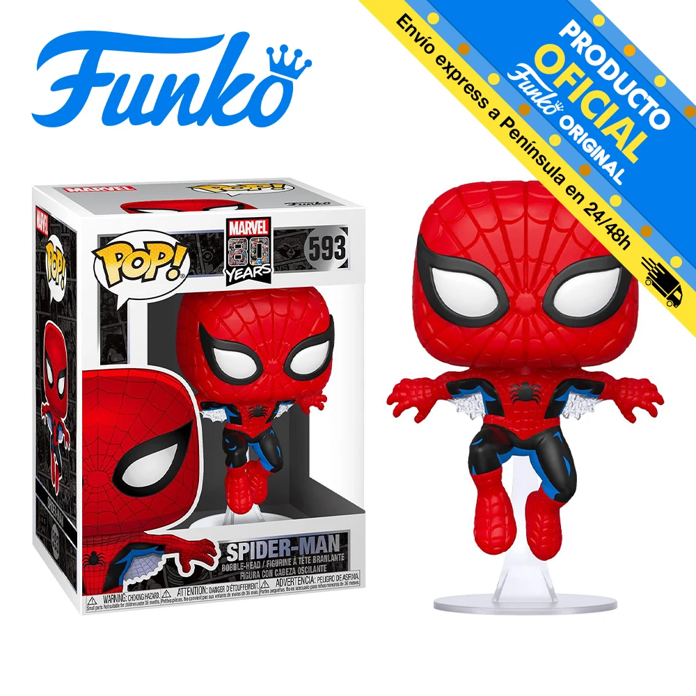 46952 FUNKO POP! Marvel 80th-Spider-Man Figure (First Appearance) Orijinal Dekoratif Oyuncak