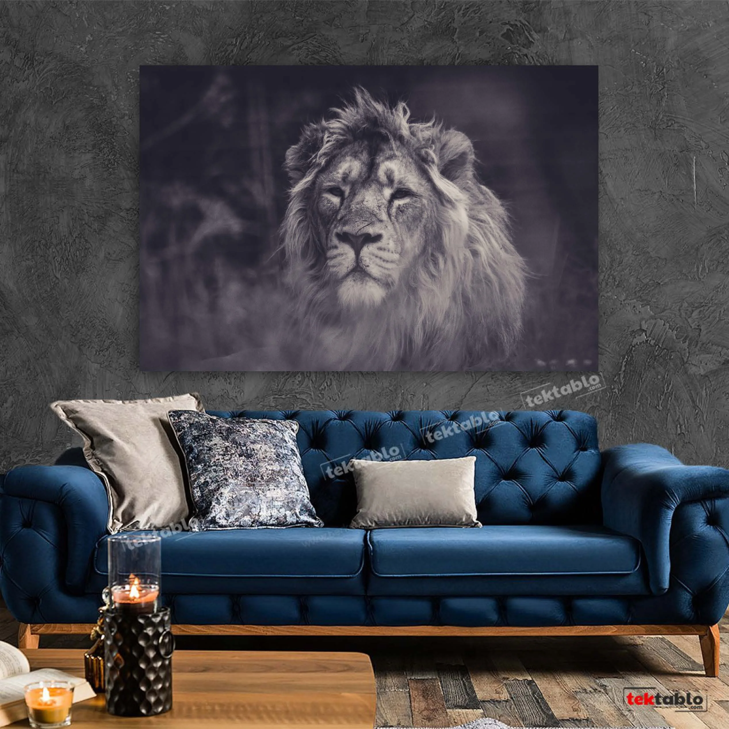 PRESTIJHOME Lion Decorative Canvas, Intriguing, Curious, Hobby, Painting, Decoration, Animals, Fast Delivery