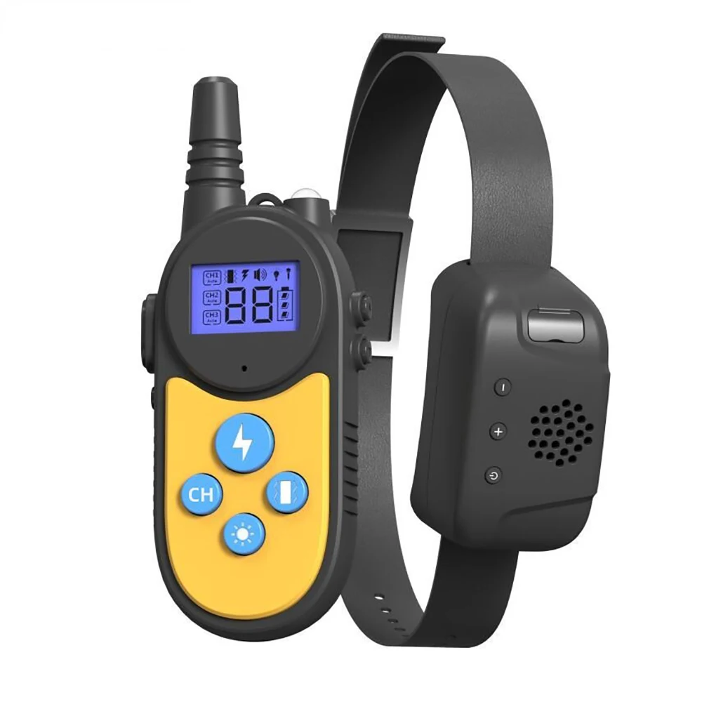 10 PCs Waterproof And Rechargeable 3000 Inches Of Use Range And 4 Training Modes Dog Training Collar