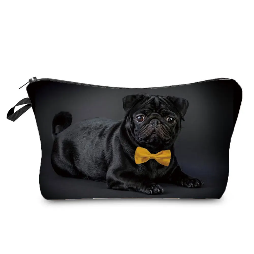 Pug Printed Fashion Women\'s Cosmetics Organizer Bag Portable Women\'s Makeup Bag Hot Sale Storage Bags for Women Custom Pattern