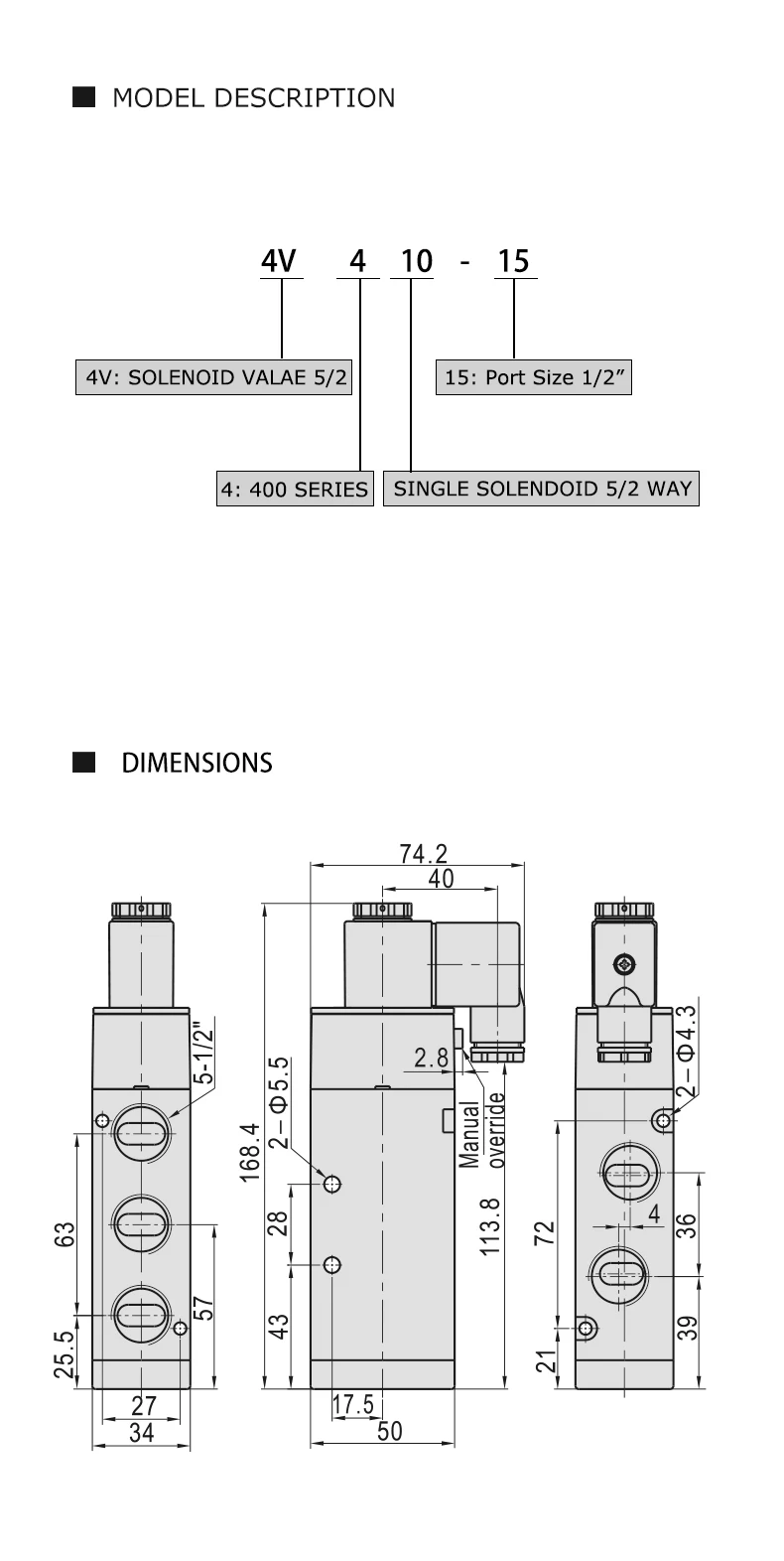 Magnetventil Pneumatic Solenoid Hydraulik — Detail 3