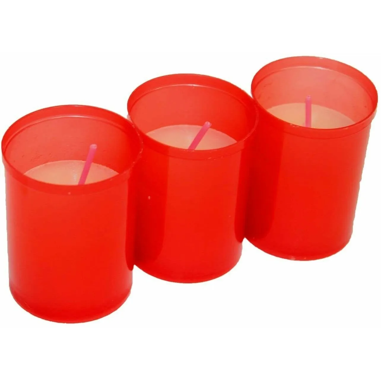 VELAS LUMAR Pack de 3 velones votivos Rojos