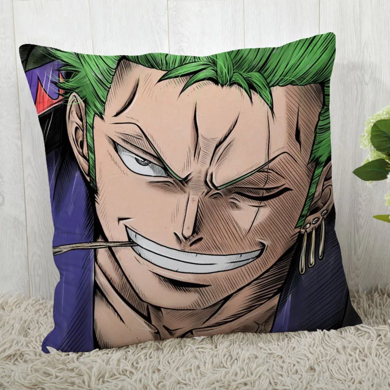 

Pillow Cover Customize Zoro Anime Pillow Case Modern Home Decorative Pillowcase For Living Room 45X45cm,40X40cm