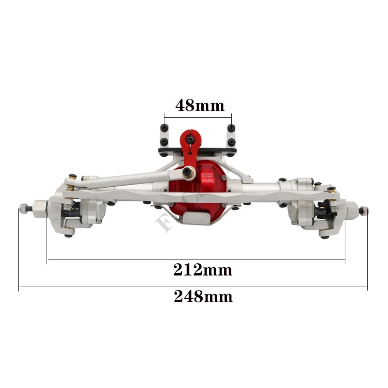 Assale portale anteriore anteriore CNC in lega di alluminio scala 1/10 impostato per RC Rock Crawler Car Axial RR10 Wraith 90074 SCX10 Redcat