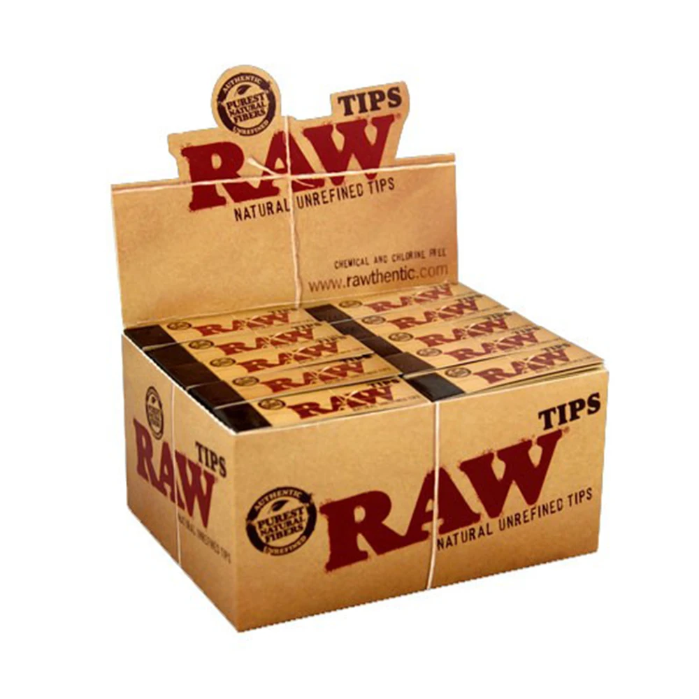 نصائح الخام الأصلي ، مرشحات الكرتون ، يحتوي على 50 قطعة × 50 نصائح