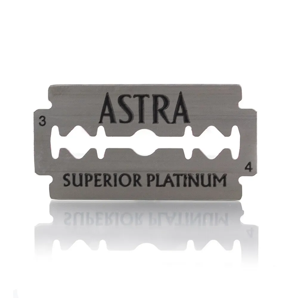 Astra-cuchillas de afeitar de doble filo Platinum, de seguridad Superior cuchilla de afeitar, de acero inoxidable, de alta calidad