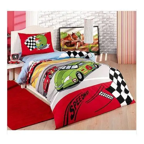 CROWN Crystal Single double Quilt Cover Team Speedway car pattern